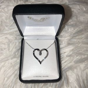Sterling silver with dimond embroided necklace